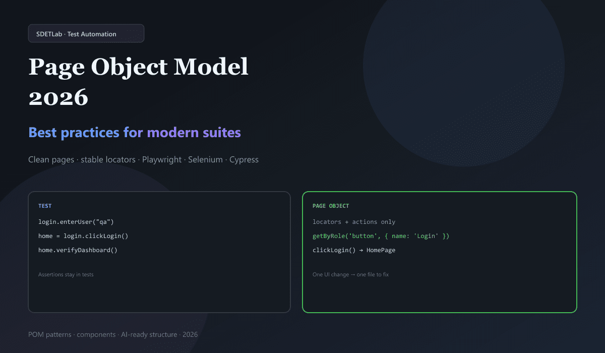 Page Object Model 2026: Best Practices for Modern Test Automation
